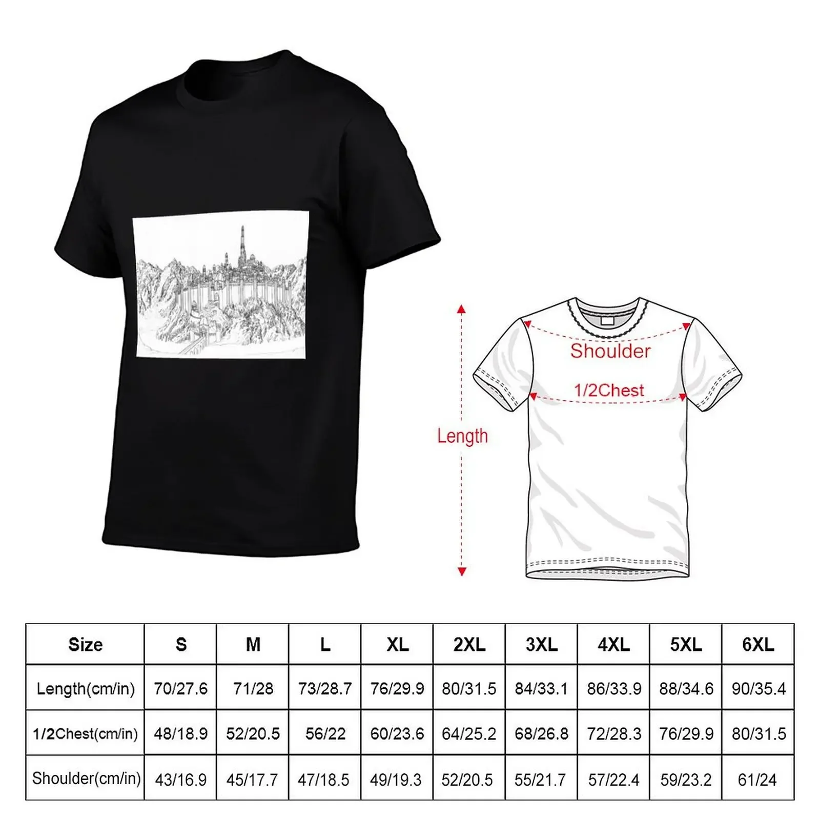 Gondolin in Splendour T-Shirt man t shirt graphics anime figures rapper graphic tees sweat shirts, men