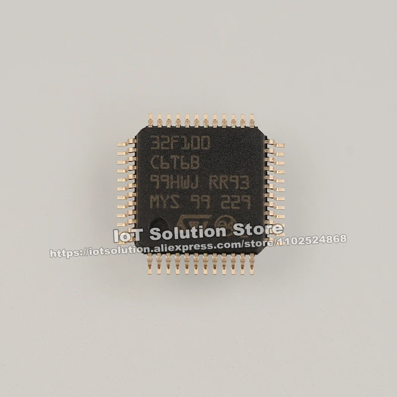 STM32F100C6T6B LQFP-48, 7x7x1,4mm, STM32F100C6T6BTR