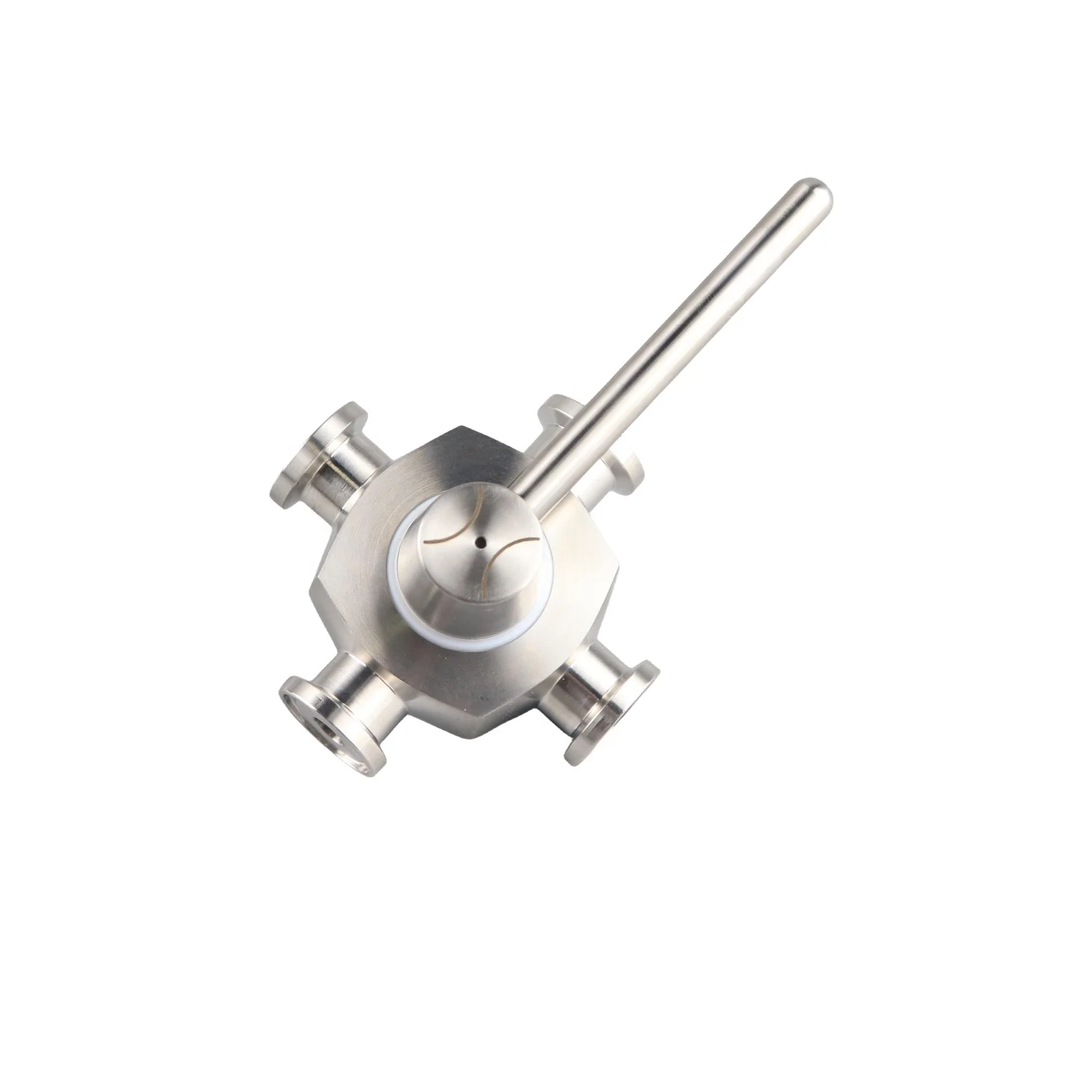 Popular Sale 2inch TC64MM Sanitary Stainless Steel SS304 SMS Manual Ferrule End 4 Ways Forging Sanitary Plug Valve with Silicone