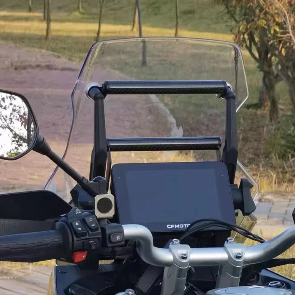 Dla CFMOTO 800MT 800 MT MT800 motocykl z włókna węglowego uchwyt na telefon GPS uchwyt do nawigacji USB stojak