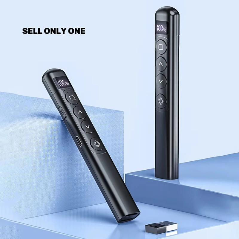 ABHU اللاسلكية تحول الصفحة القلم الحساسة PPT قلم الشريحة USB مؤشر الأشعة تحت الحمراء للتحكم عن بعد لجهاز العرض #3