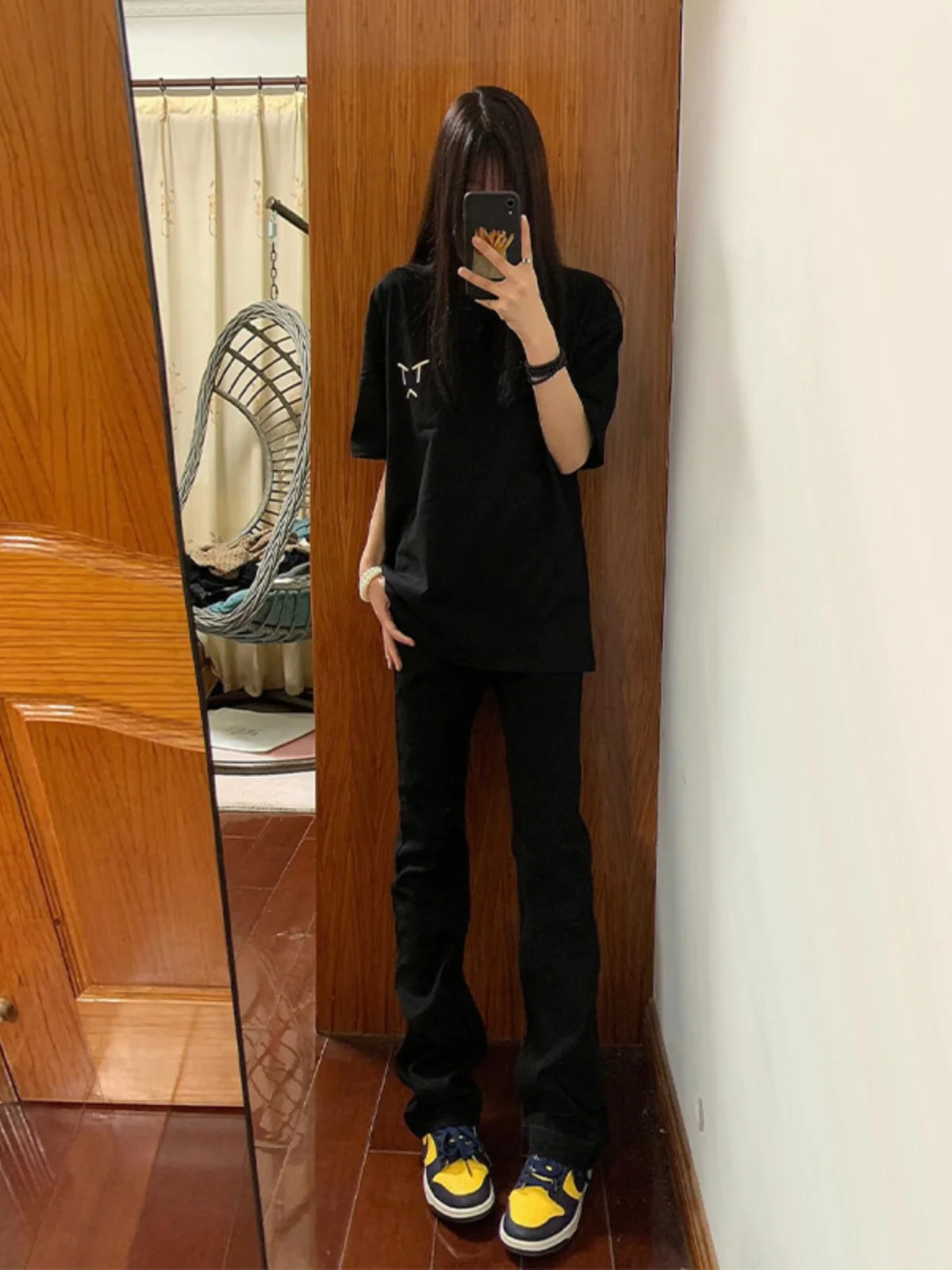

American Vibe Bla Slim Fit Straight Leg Jeans Men's Faion High Street Sle Narrow Version Faionable Ci Youth Jeans