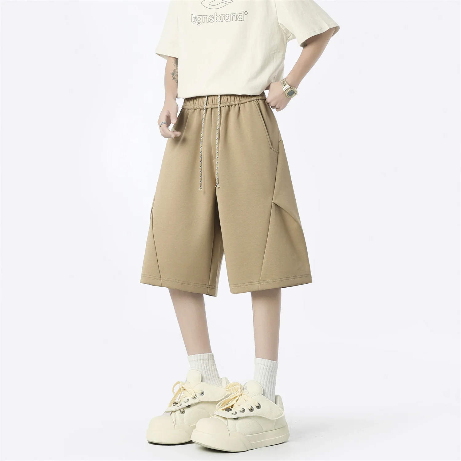 

Тяжелые летние брюки с шестью точками, новые спортивные спортивные штаны 2025 года, брюки с пятью точками