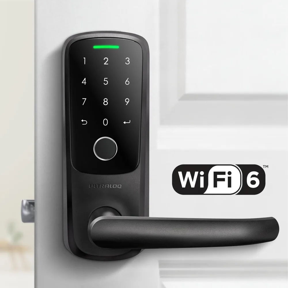 Latch 5 World's First Built-in WiFi with Fingerprint, 5-in-1 Keyless Entry Door Lock with Touch Digital Keypad