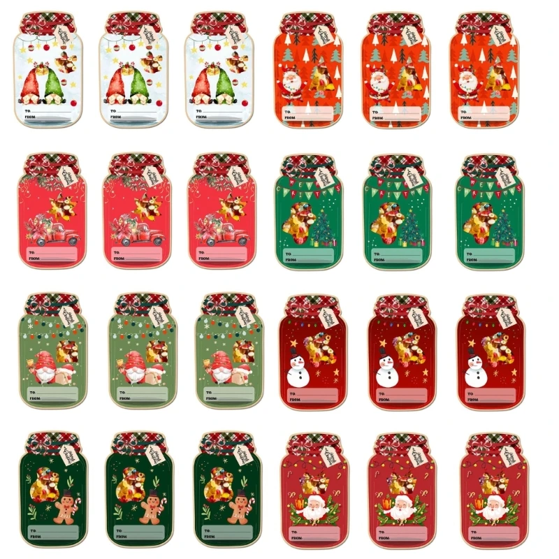 24Pieces Festival Christmas Cards Collection Seasonal Greeting Cards Mix for Kids And Adults Christmas Party Dropship