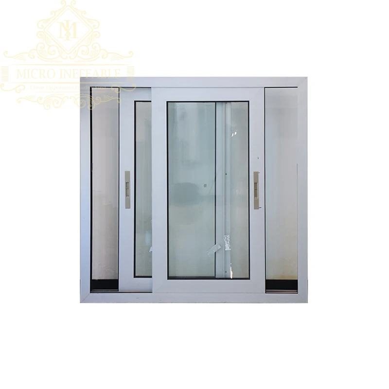 Alta qualità UPVC/PVC piccolo bianco doppio vetro Design semplice finestra scorrevole in alluminio/finestre a battente prezzo