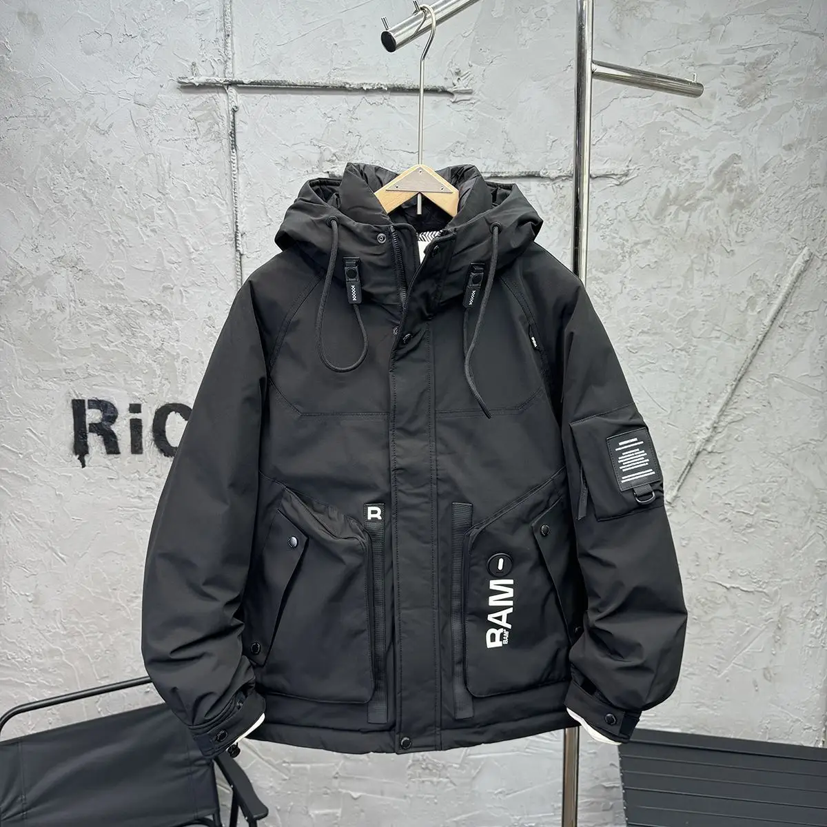 Luxury High-end Down Jacket Trendy Warm Coldproof Men Winter Cargo Coat Canada White Duck Down Coat Windproof Hooded Thick Parka