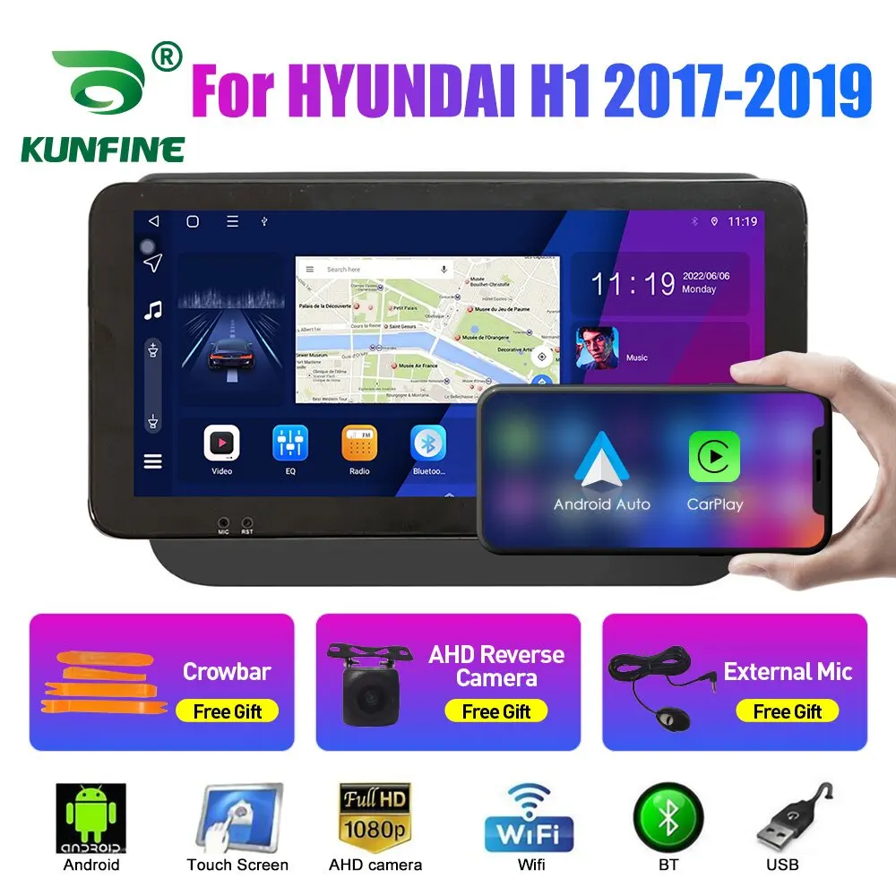 

Автомобильный радиоприемник 10,33 дюйма для HYUNDAI H1 2017-2019 2Din Android Восьмиядерный автомобильный стерео DVD GPS-навигатор плеер QLED экран Carplay