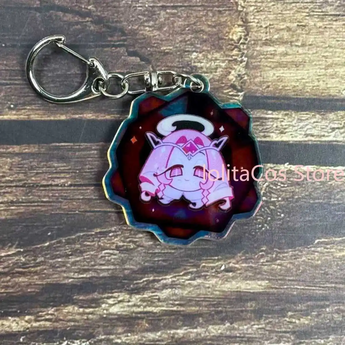 Cookie Run: Kingdom White Lily Cookie Shadow Milk Cookie Acrylic Keychain Anime Bag Charm Pendant Birthday Gift Cosplay