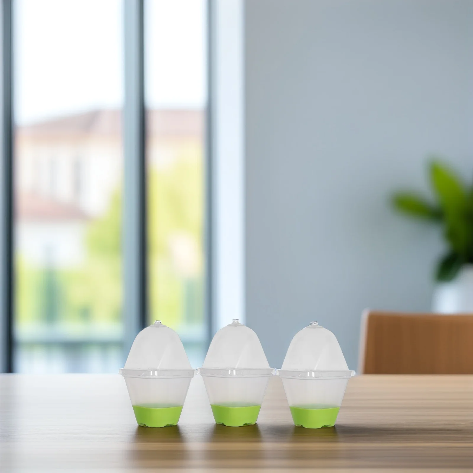 

6pcs Seedling Pots Clear Silicone Containers with Dome Lids for Plants Outdoor Drainage Holes Reusable Square Garden Pots