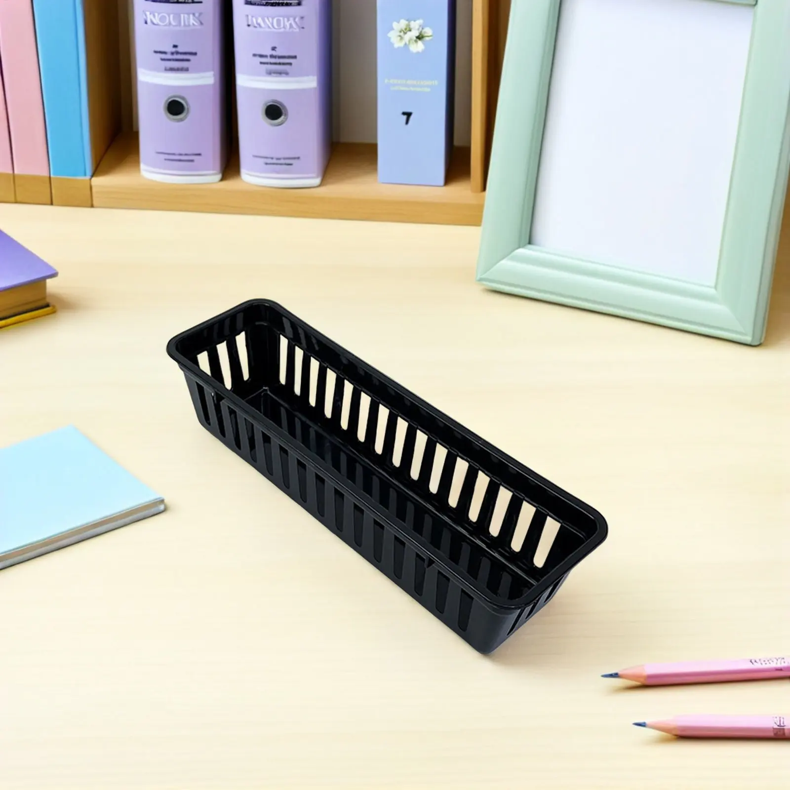 12pcs-storage-basket-plastic-organizer-classroom-desk-organizer-tray-pencil-crayon-pen-holder-for-office-supplies-organization