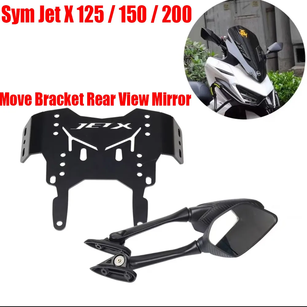 Motorcycle For Sym Jet -X Rearview Mirror Front Move Bracket Rear View Mirror Fit Sym Jet X 125 / 150 / 200