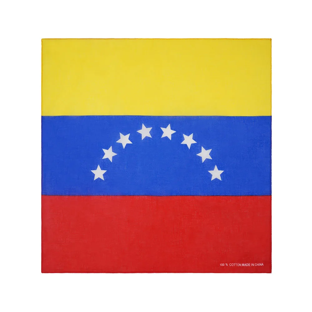 100% Katoen Bandana Jamaica Haiti Dominica Barbados St. Kitts Guyana Nationale Vlaggen Punk Sjaal Rijden Hoofdband Dansende Haarband