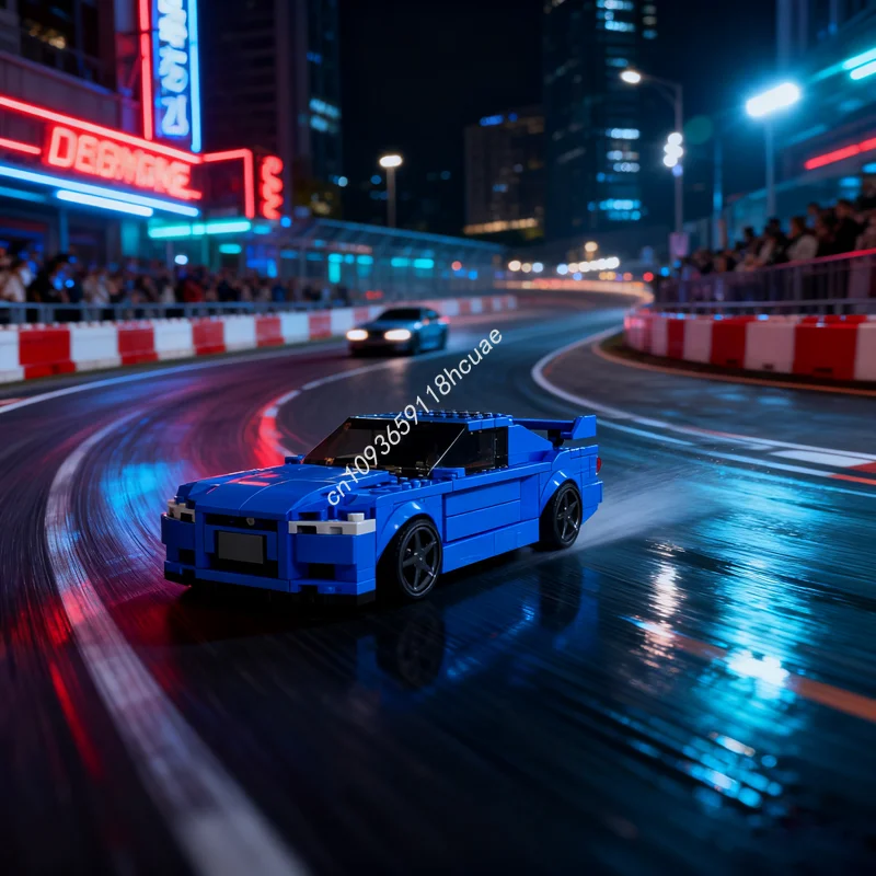 

298pcs MOC Nissan Skyline GT R City Champions Model Building Christmas Gift Blocks Construction Toy Assemble Creative Idea Brick