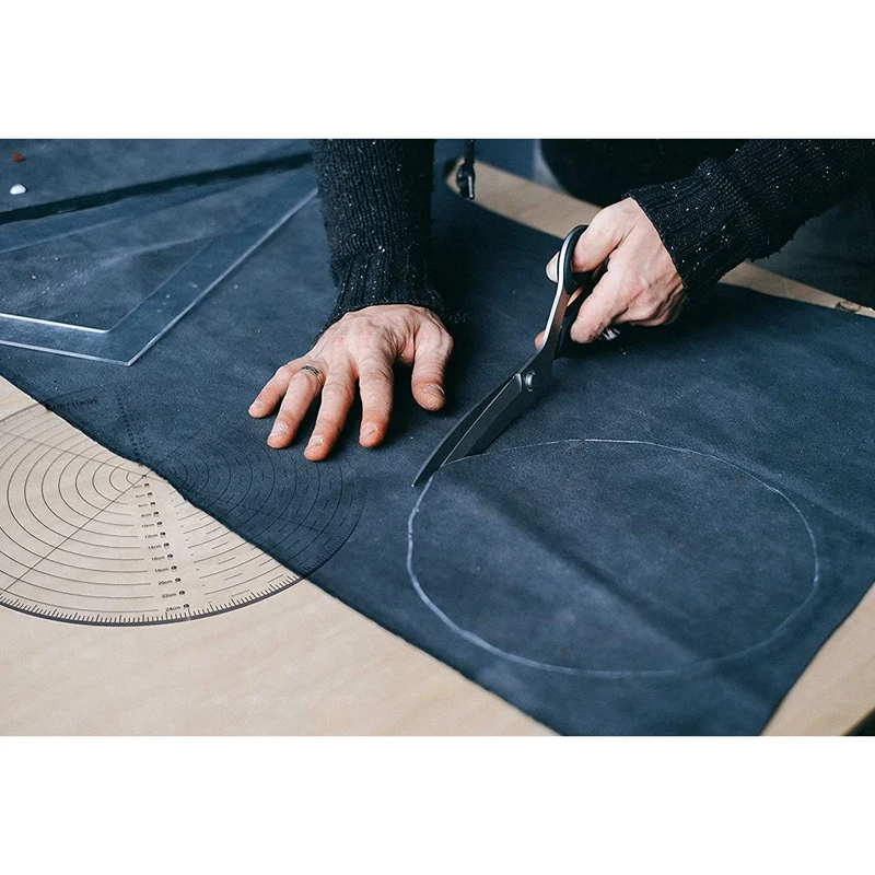 Round Sewing Ruler Center Finder 10Inch Acrylic Ruler For Cutting Fabric Quilting Templates DIY Hand Sewing Tool