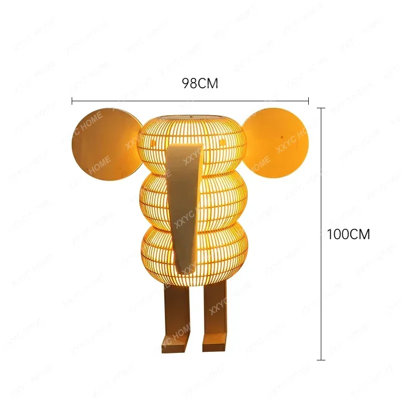 Original Designer Elephant Floor Lamp, simples e moderno, Hotel Hall Club Lâmpada Decorativa