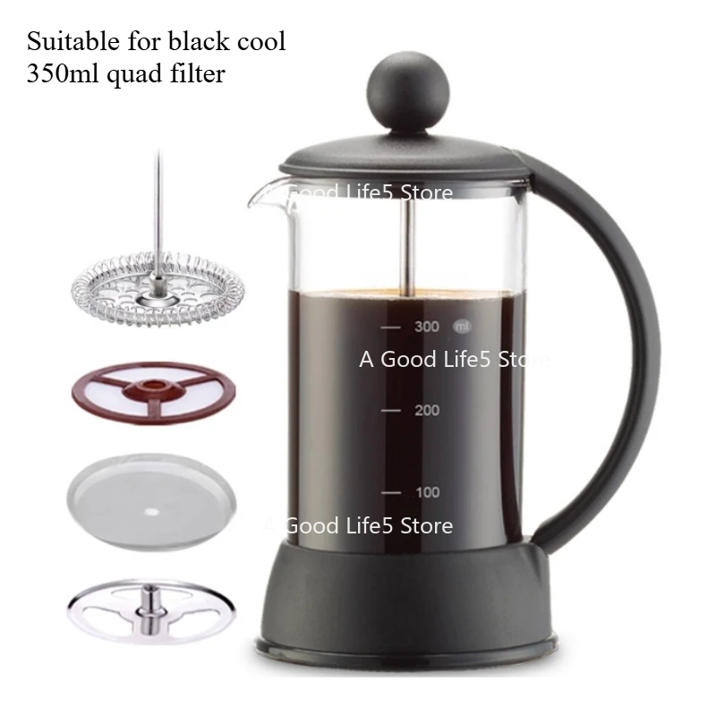 

Applicable To Coffee Powder Method Press Pot Hand Brewed Pot Filter Pot Household Heat-resistant Glass Bubble Teapot Portable