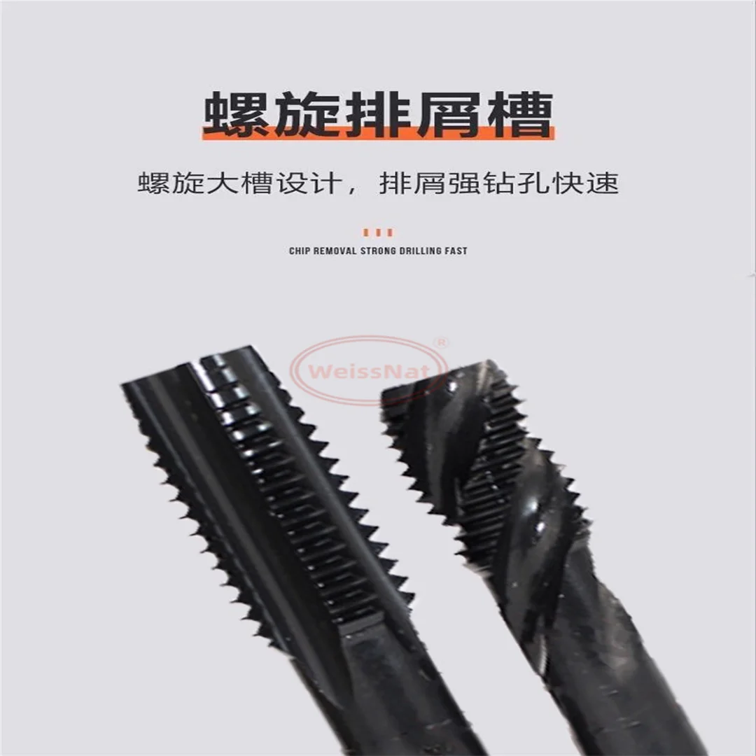 

Coated spiral groove tap for straight groove machine, thread tip tap M22~M68