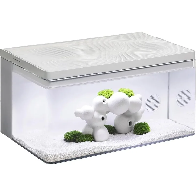 2025 Harmony Premium All-in-One Aquatic Tank by Clairnara - and Ultra-Quiet Water Pump - White