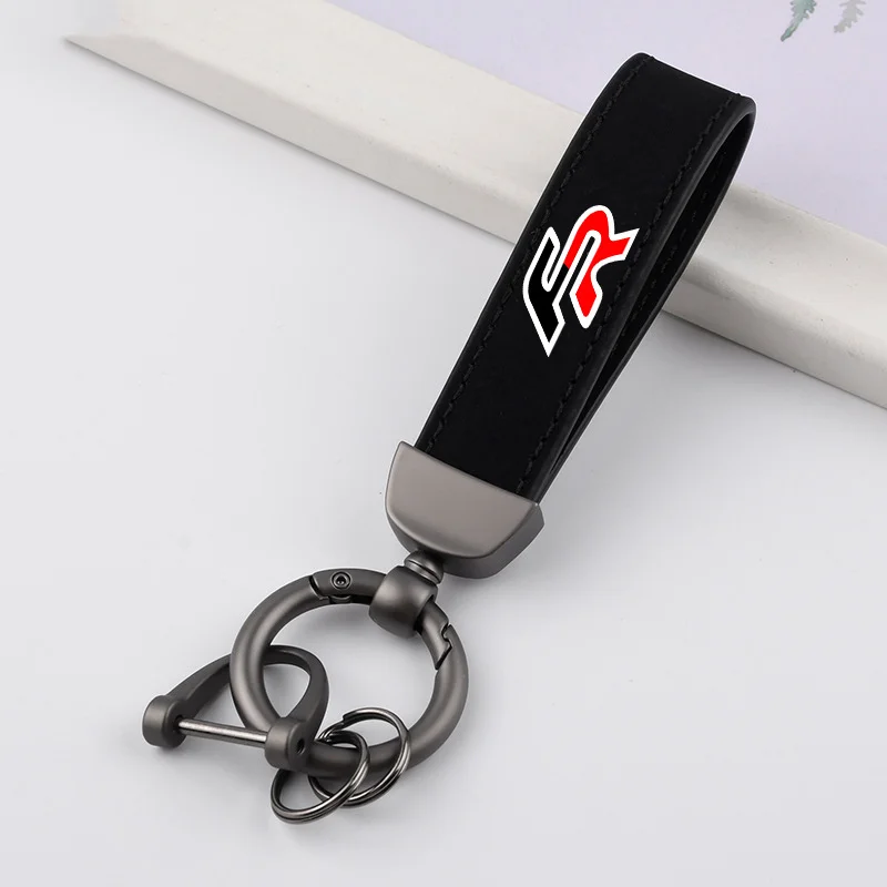 Car Styling Leather Alloy Keychain Waist Wallet Key Ring Gifts Accessory For Seat Leon FR+ Cupra Ibiza Altea Exeo Formula Racing