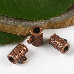 20pcs 10.9x10.2mm hole:4.3mm Dull Copper-tone Eyes Pattern Spacer Bail Connector H2770