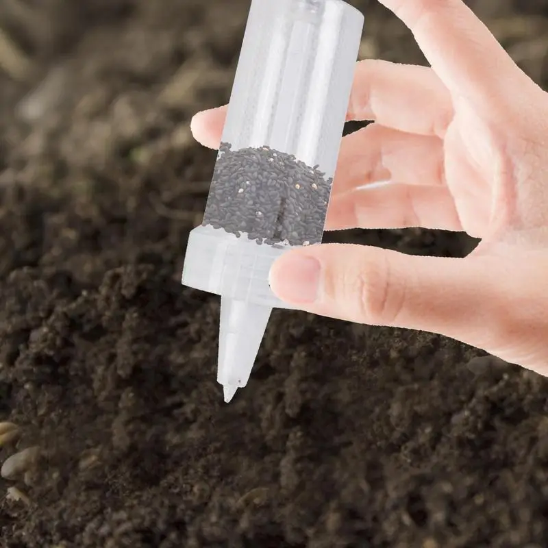 Syringe Seeder Mini Sowing Seed Dispenser Garden Seed Sower Planter Manual Seeding Tools Flower Pot Flower Bed Gardening