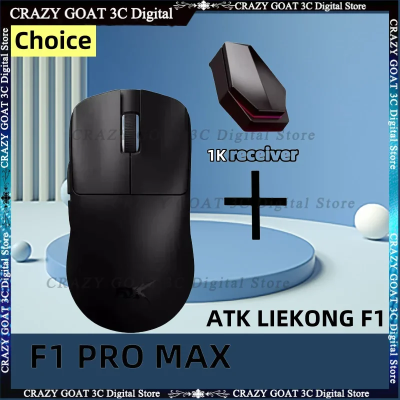 ATK blazing F1 Pro Max Wireless 8k Dual Mode Mouse Paw3950 Ultimate Customized Lightweight Mouses Ergonomics Esports Accessory