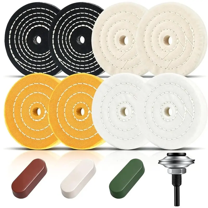

A25F-4" Metal Buffing & Polishing Wheel Kit Aluminum Polishing Kit
