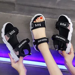 Women Sandals Summer New Fashion Thick Soled Wedge Heels Casual Classic Fashion Beach Round Toe Breathable Sports Sandals