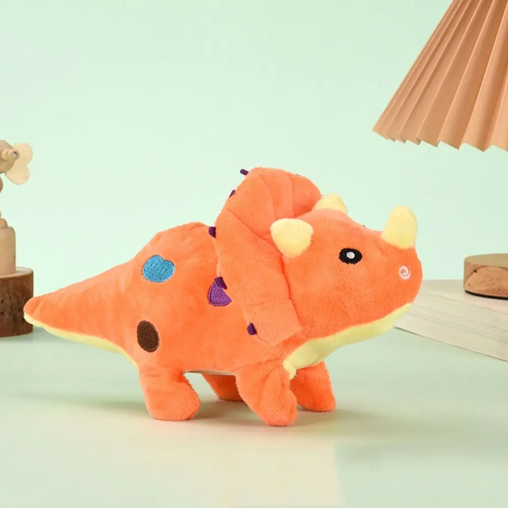 Juguete de dinosaurio eléctrico de simulación de mascota para niña con sonido, dinosaurio electrónico DIY, bonito dinosaurio de peluche eléctrico blanco, juguete para niños