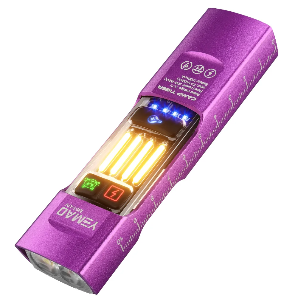 AliExpress PASIION EDC Flashlight 680LM 8 Mode flashlights LED Torch bicycle light With Clip Magnetic/Hook USB C Charging Camping, Emergency