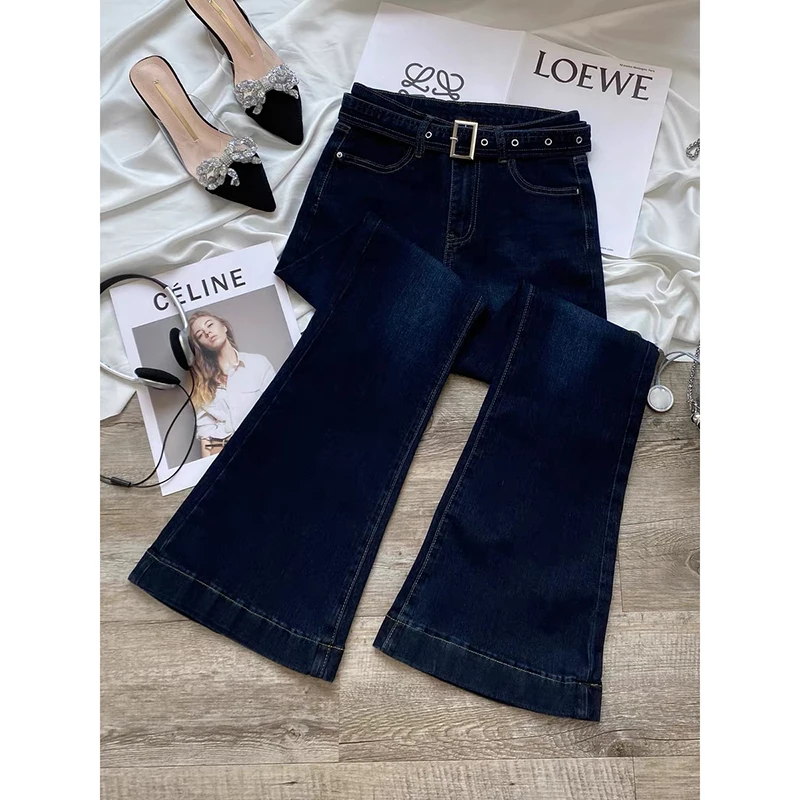 

ZHIZOU Женские темные академические готические гранж-клеш с низкой талией, джинсовые брюки, японский Abi Y2k, джинсы-клеш в стиле Харадзюку, Goblin Core