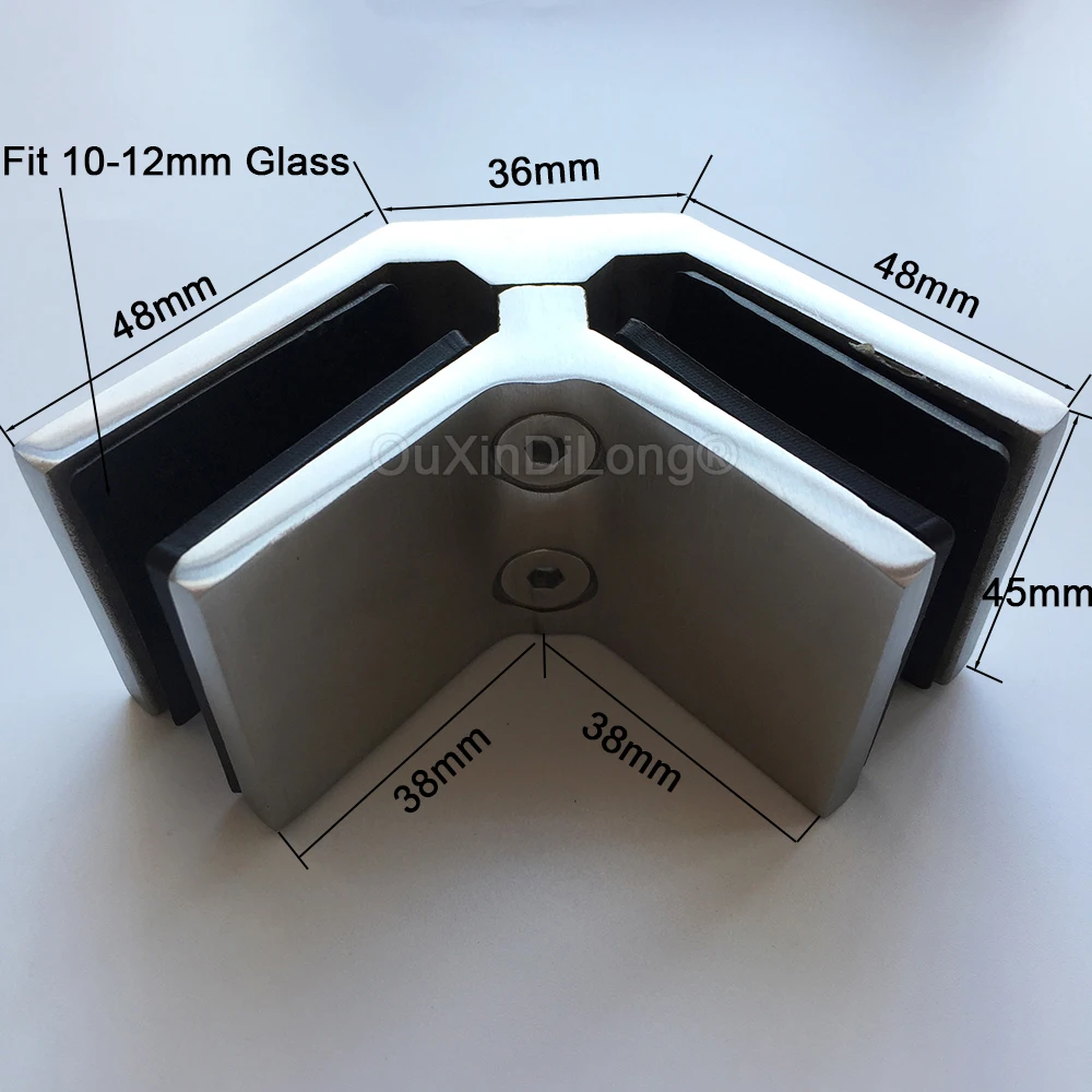 10 قطعة درابزين الزجاج المشبك بين قوسين الفولاذ المقاوم للصدأ 304 مشبك زجاجي 90 ° /180 ° حامل زجاجي لحمام السباحة سياج زجاجي الدرج