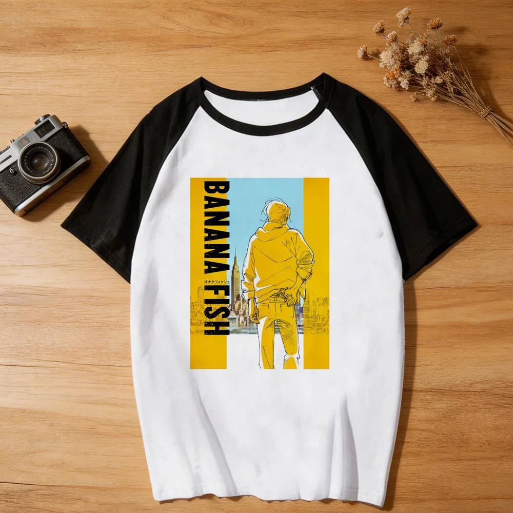 Banana Fish t-shirt female korean fashion goth kawaii dollette aesthetic tshirt Psychedelic vintage scene  80s japan