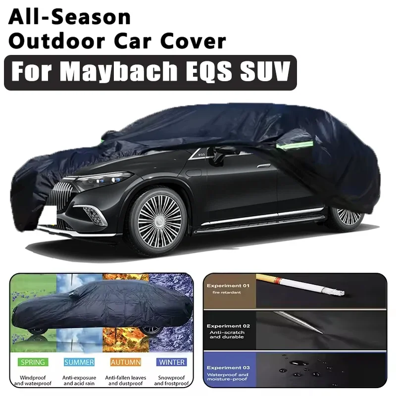 

For Maybach EQS SUV Car Covers Outdoor Waterproof Dustproof Sun Rain Snow Protection Thick Oxford Cloth Car Accessories