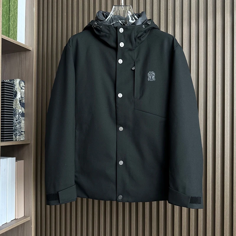 BC Italy Warm White Duck Down Hooded Down Jacket