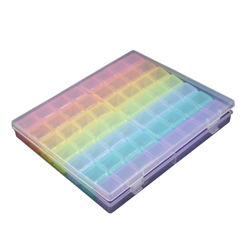 Transparent Colorful Portable Screw IC Chip Storage Box Removable Electronic Parts Screw Beads Organizer Plastic Case