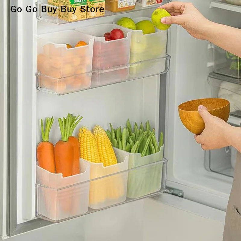Refrigerator Side Door Universal Storage Box White Box Refrigerator Organiser Divine Food Uncovered Organiser For Fruit, Drinks
