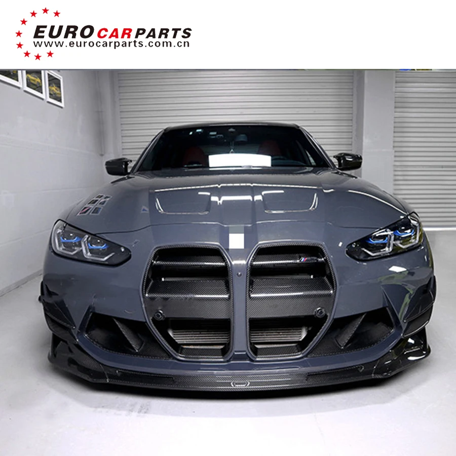 Auto Car Accessories Parts Carbon Fiber Mesh  Grill Front Center Bumper Grille For M3 M4 G80 G82 V Style