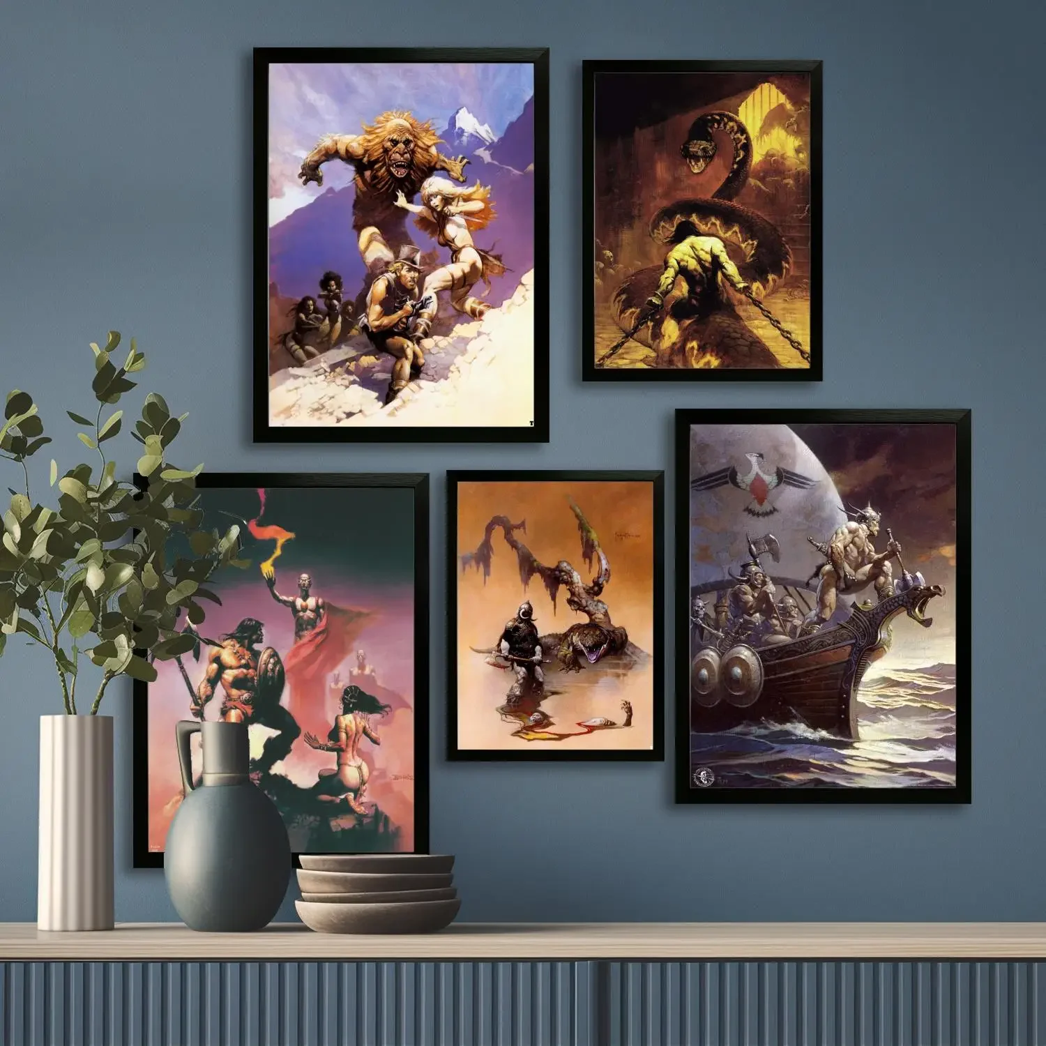 frazetta painter Canvas Art Poster, Wall Art, Picture Print, Modern Family, Bedroom Decor, Posters,Decorative painting