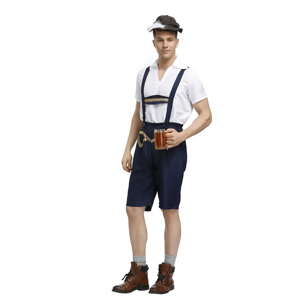 Alemão bávaro Octoberfest cerveja homens trajes adulto homem festival carnaval garçom trajes roupas plus size