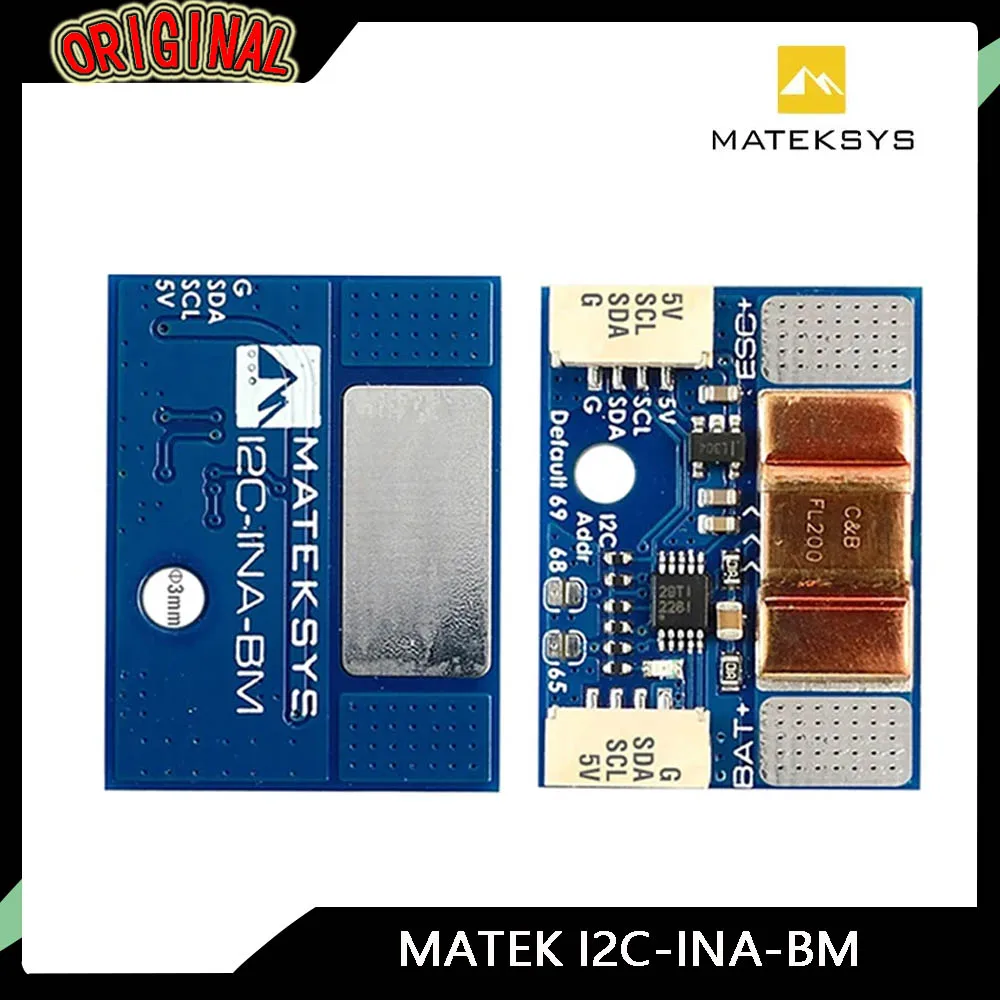 

MATEKSYS 12C-INA-BM Сверхточный модуль мониторинга мощности для дронов FPV | Совместимый монитор мощности 12C