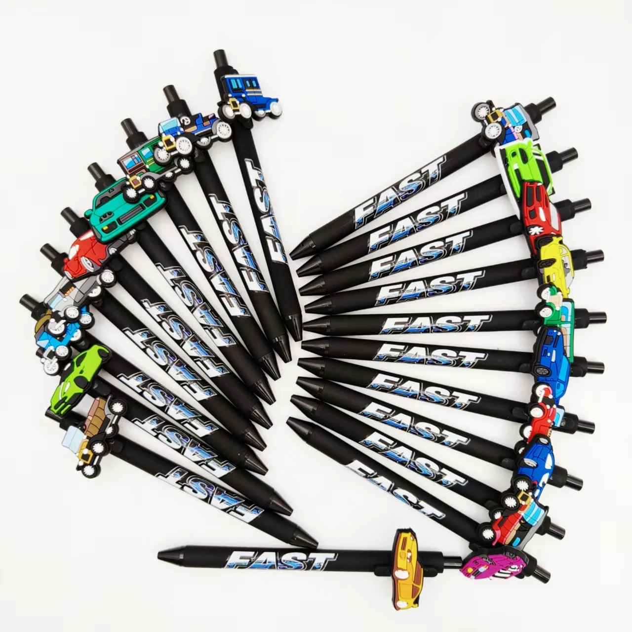 

10pcs/13pcs car styling patch ballpoint pen black series car pattern printing press gel pen gift pen