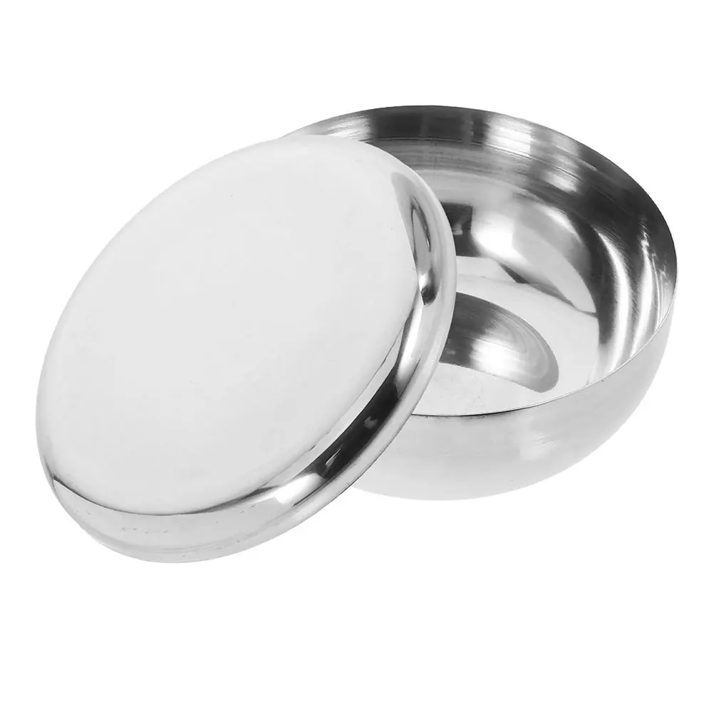 

Stainless Steel Cover Bowl with Lid Rice Bowls for Korean Cuisine Elegant Metal Serving Bowls Picnic Outdoor Ramen