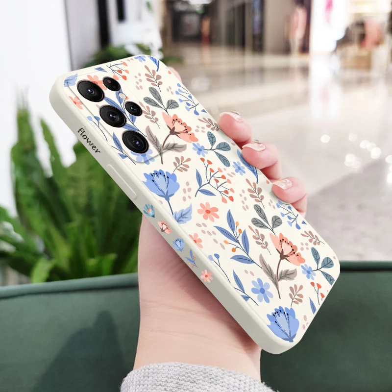 Romantic Garden Phone Case For Samsung Galaxy S24 S23 S22 S21 S20 Ultra Plus FE S10 S9 S10E Note 20 ultra 10 9 Plus Cover