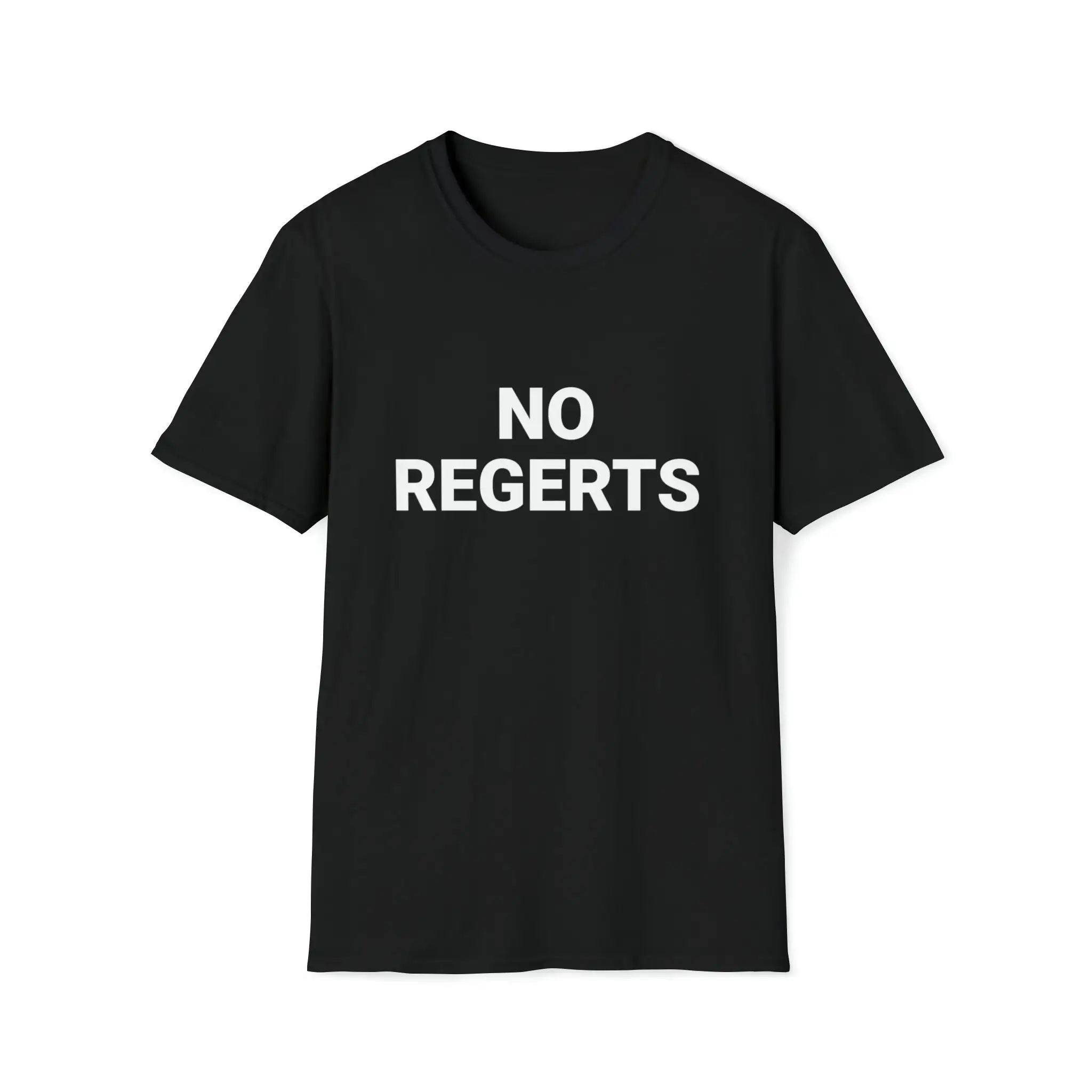 

No Regerts Hilarious Ironic Misspelled Quote Humor Softstyle T Shirt