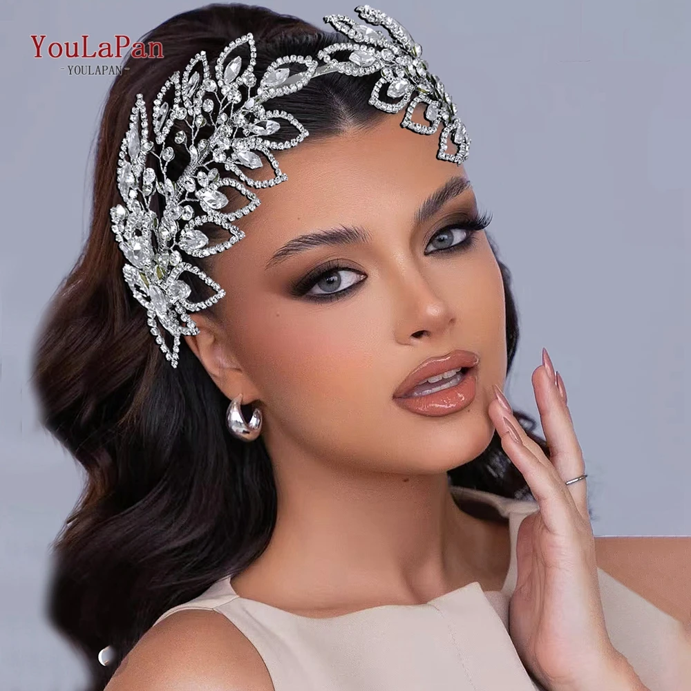 

YouLaPan Серебристый ободок для волос ручной работы со стразами, аксессуары для волос, свадебный ободок для невесты, женские украшения для вечеринок и выпускных вечеров HP866