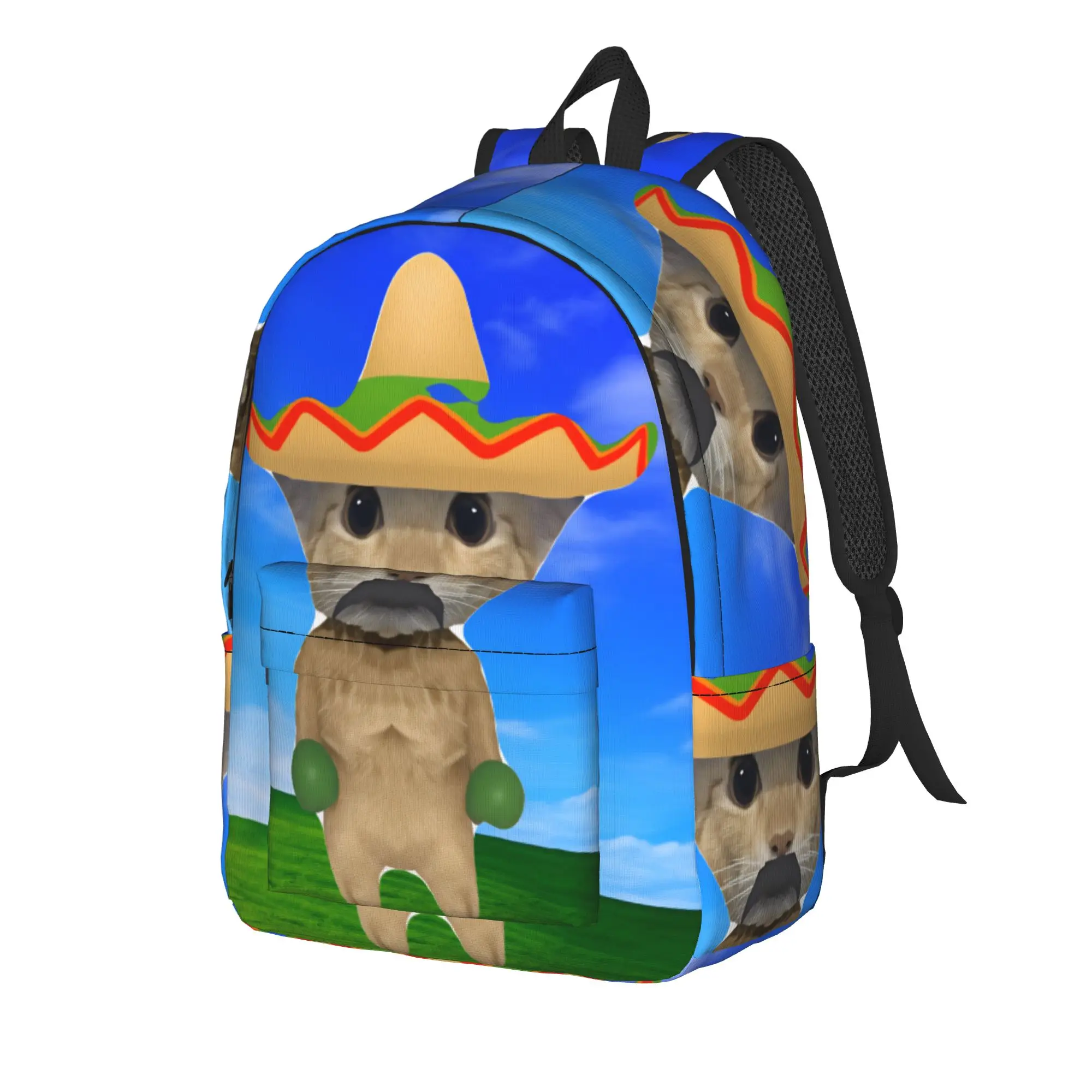 Amigotte Toto~ Meow Meow Dancing Cats Backpack  Pretty Backpacks Women Men Sport Print High School Bags Custom Rucksack