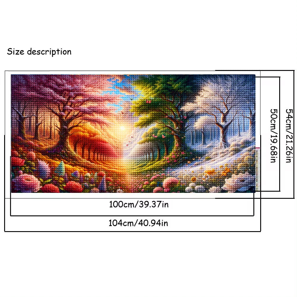 DIY 5D Diamond Painting four seasons,spring,summer,autumn Landscape New 2024 Full Mosaic Diamond Embroidery Sale Large Size