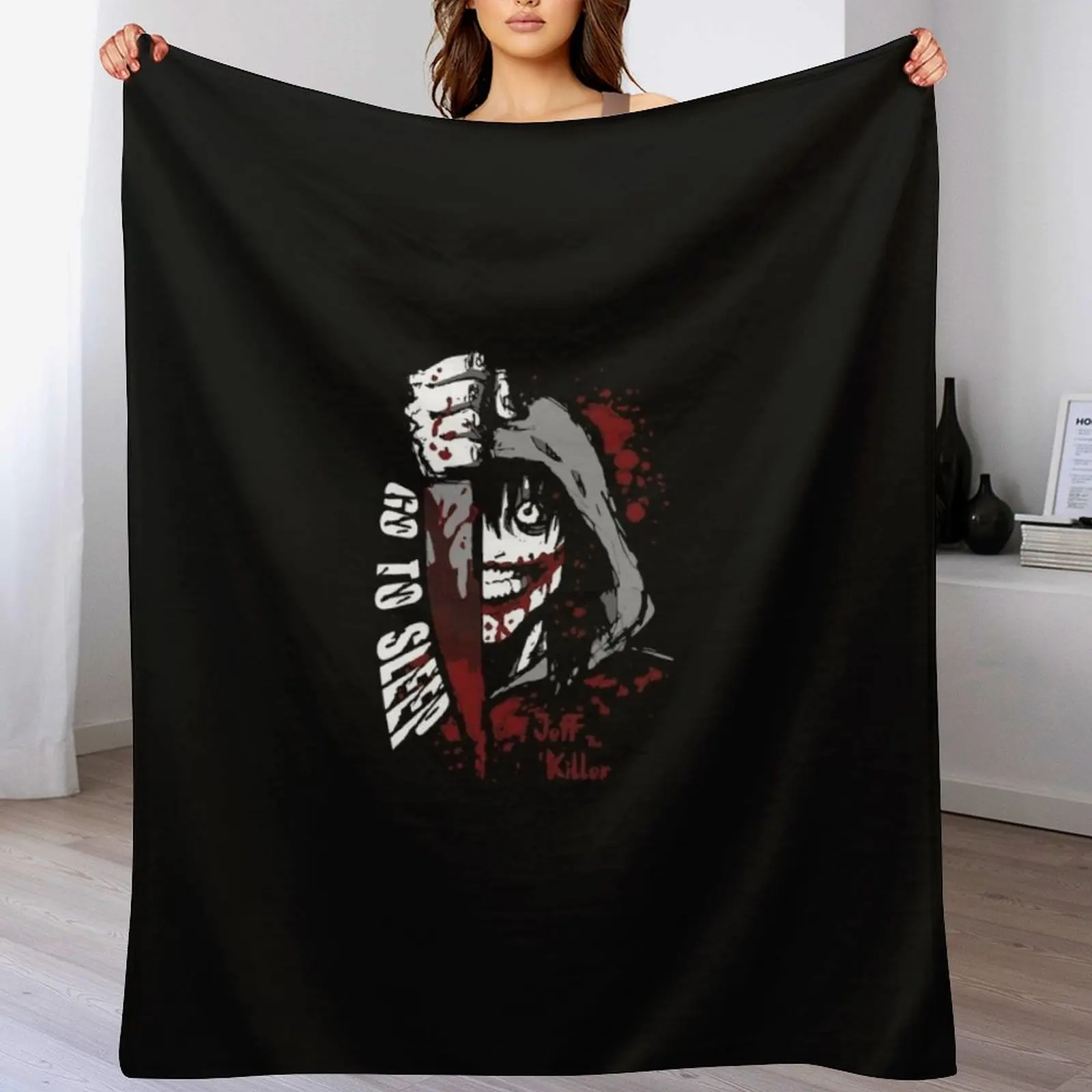 

Jeff The Killer - Go to Sleep Throw Blanket Stylish Couch Blanket for Home Living Room